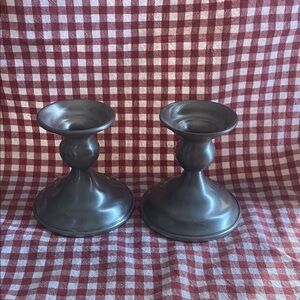 Elegant Pewter Candle Holders